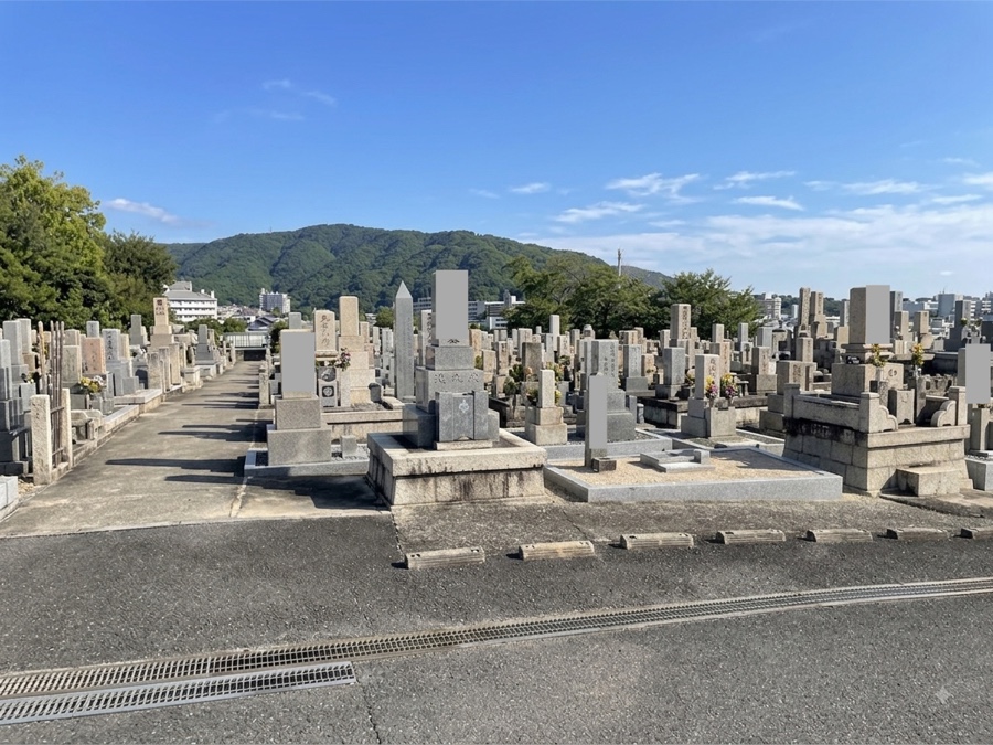 小戸霊園の墓域と見晴らし
